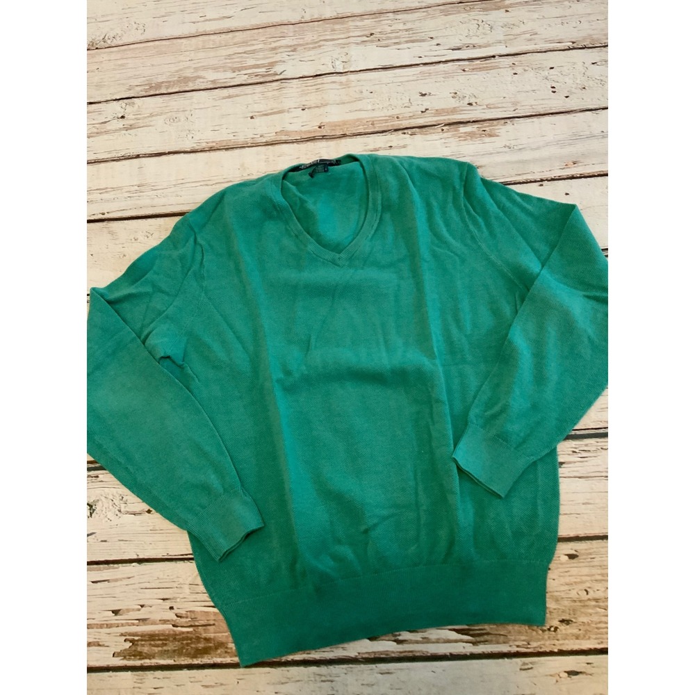 Polo by Ralph Lauren Men's Teal V-Neck Sweater
